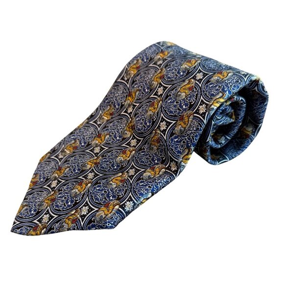 Mens Blue and Yellow Robert Talbott by Nordstrom Tie - Picture 1 of 6